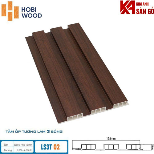 Tấm Ốp Tường Lam 3 Sóng Thấp HOBI LS-02